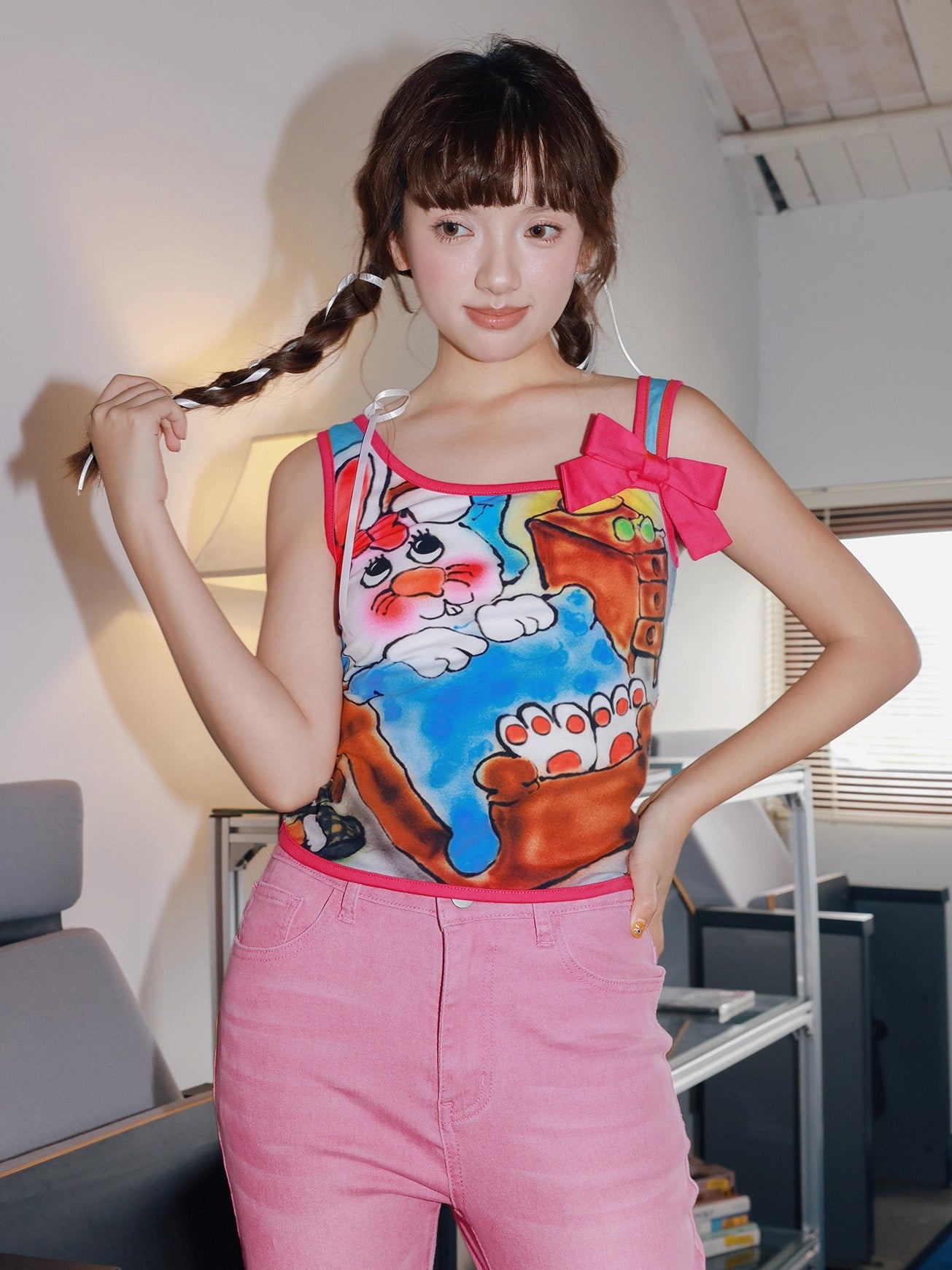 Tntntutu Decora Kei Retro Tank Top by Land Decora