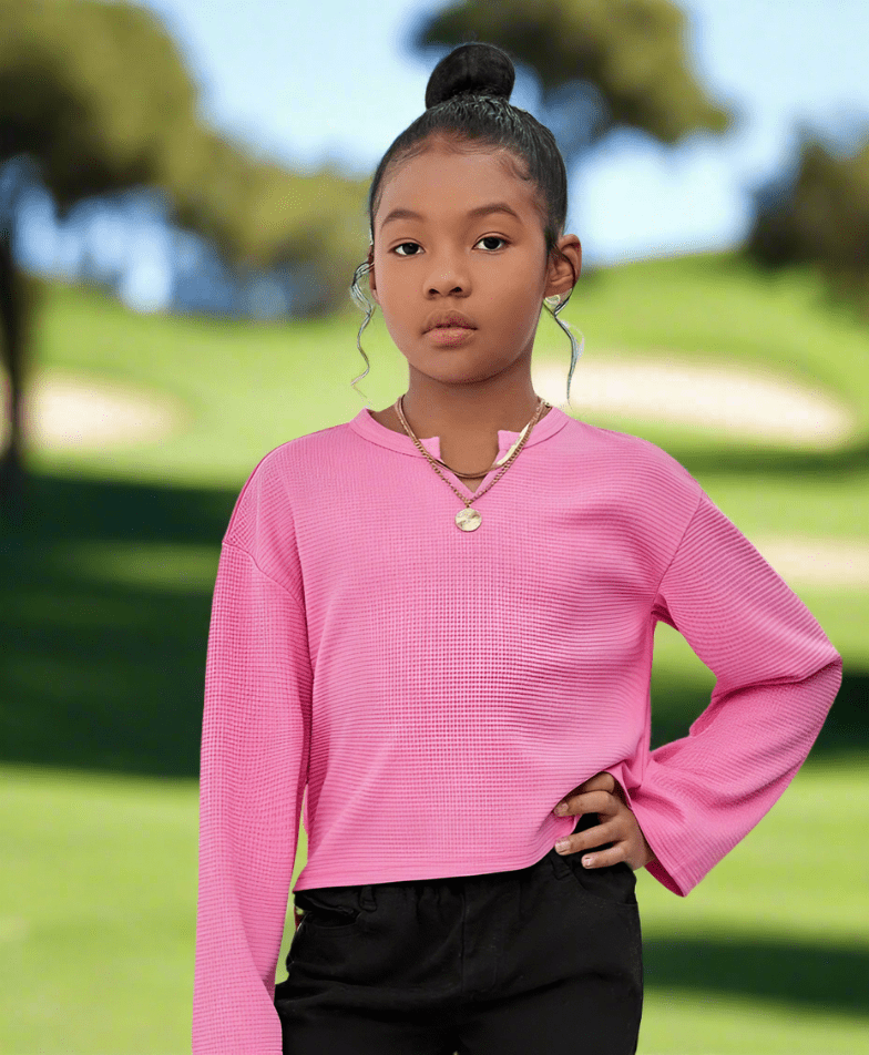 Pretty in Pink Girl's Sweatshirt by Putter Girl