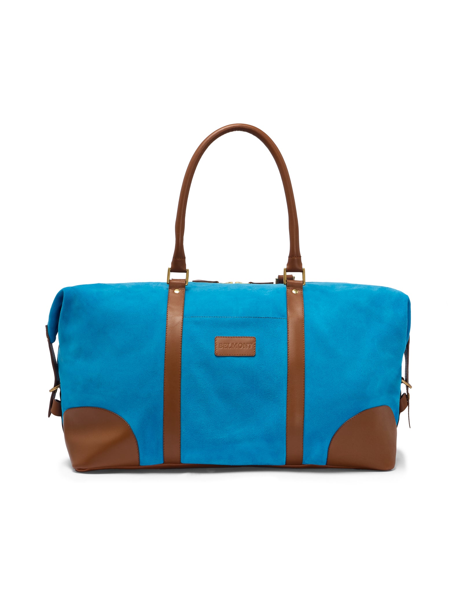 The Raffles Weekender Bag in Turquoise Suede by Belmont GB