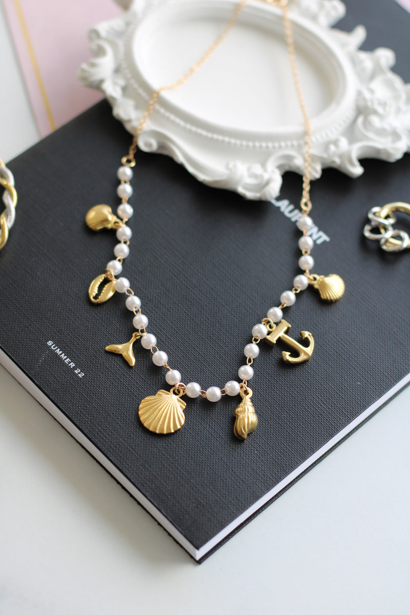 VITAMIN SEA CHARM NECKLACE - HANDMADE (WATERPROOF & 18K GOLD PLATED) by RAËLIV