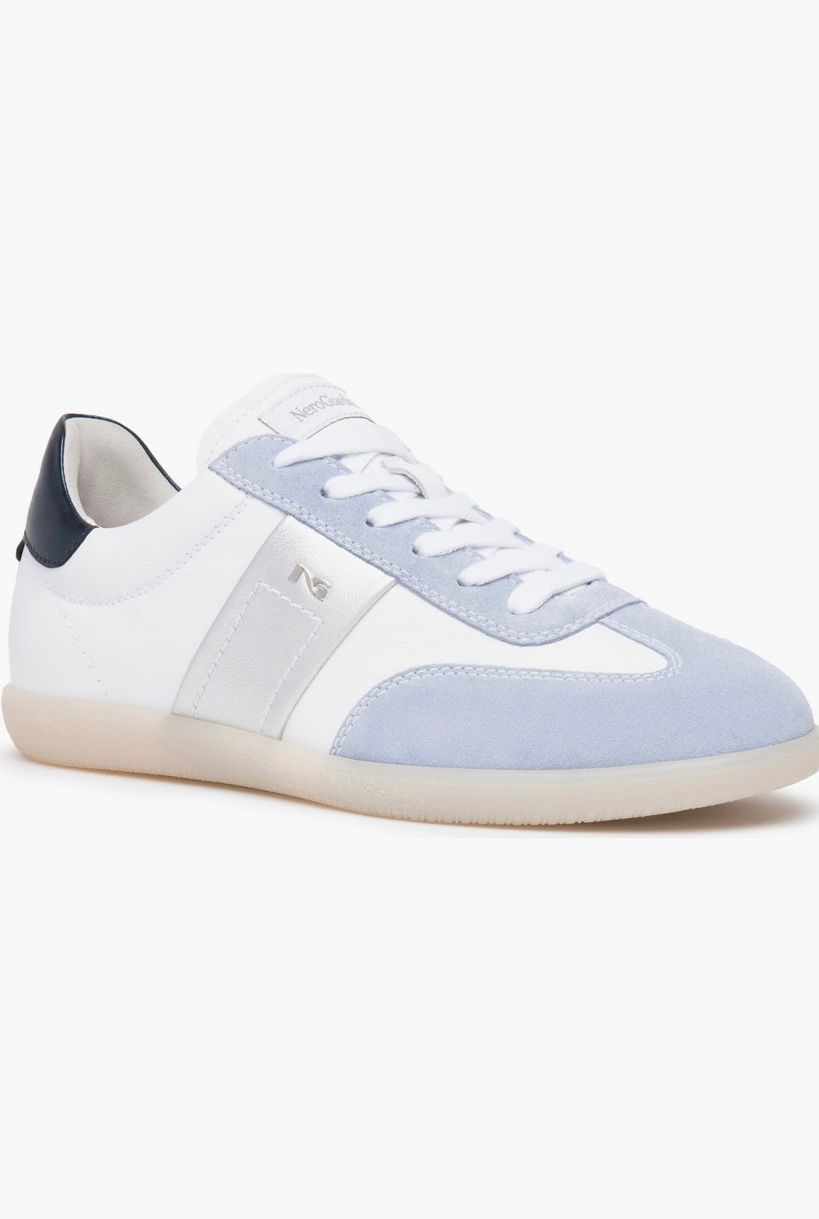 Mixed Leather Low-Top Tennis Sneakers by Sierra Deene