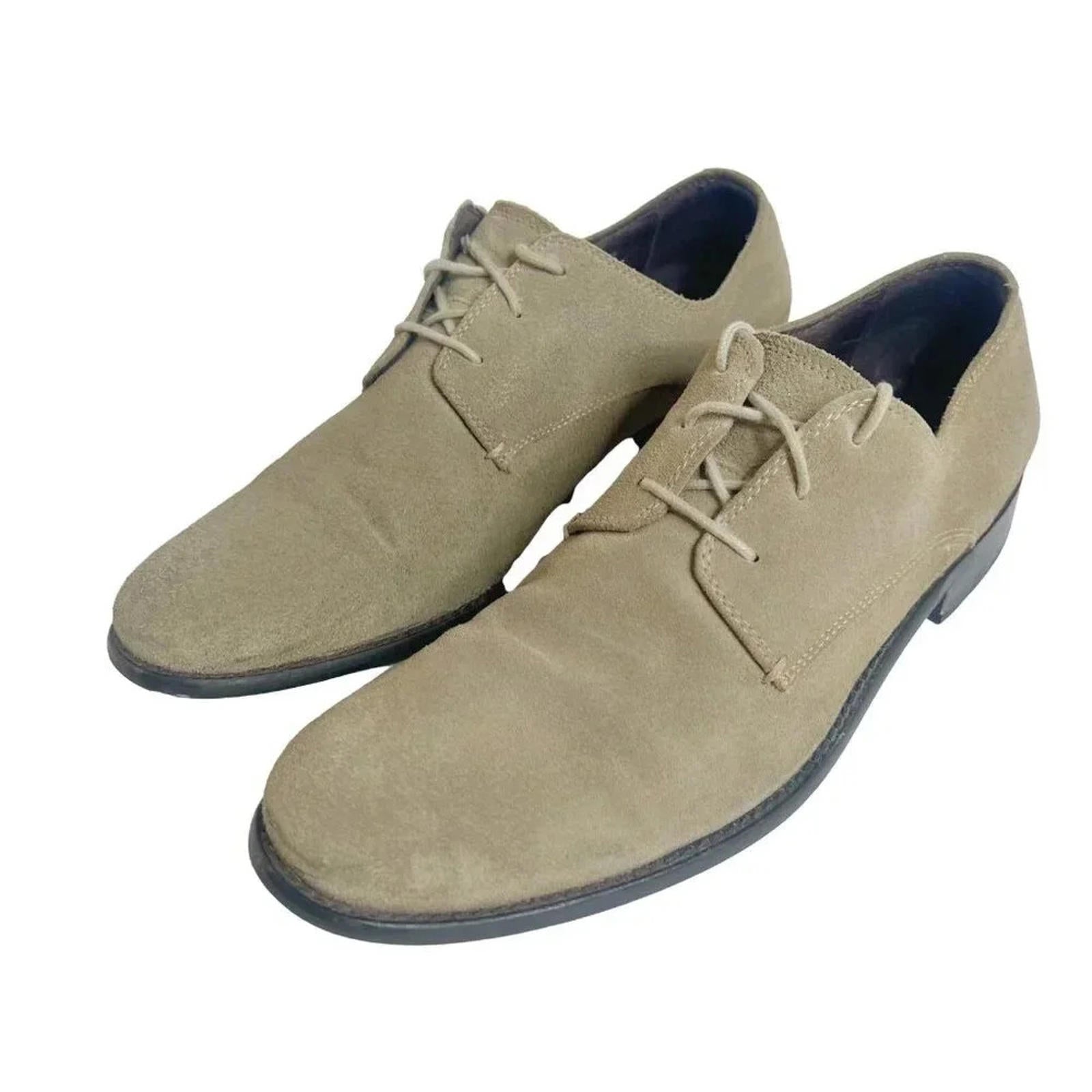 John Varvatos Men's Taupe Suede Wingtip Oxfords Size 11.5 by Hot Girl Secondhand