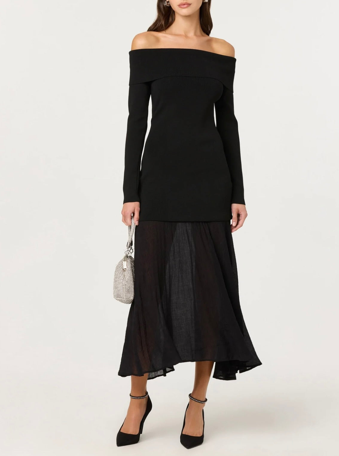 ASTR The Label Lidia Mixed Media Maxi Dress by Sierra Deene
