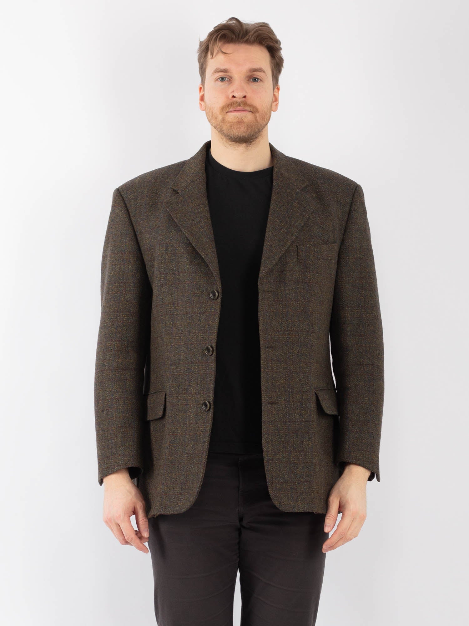 Vintage 90's Men Hugo Boss Wool Blazer Jacket in Green by Northern Grip