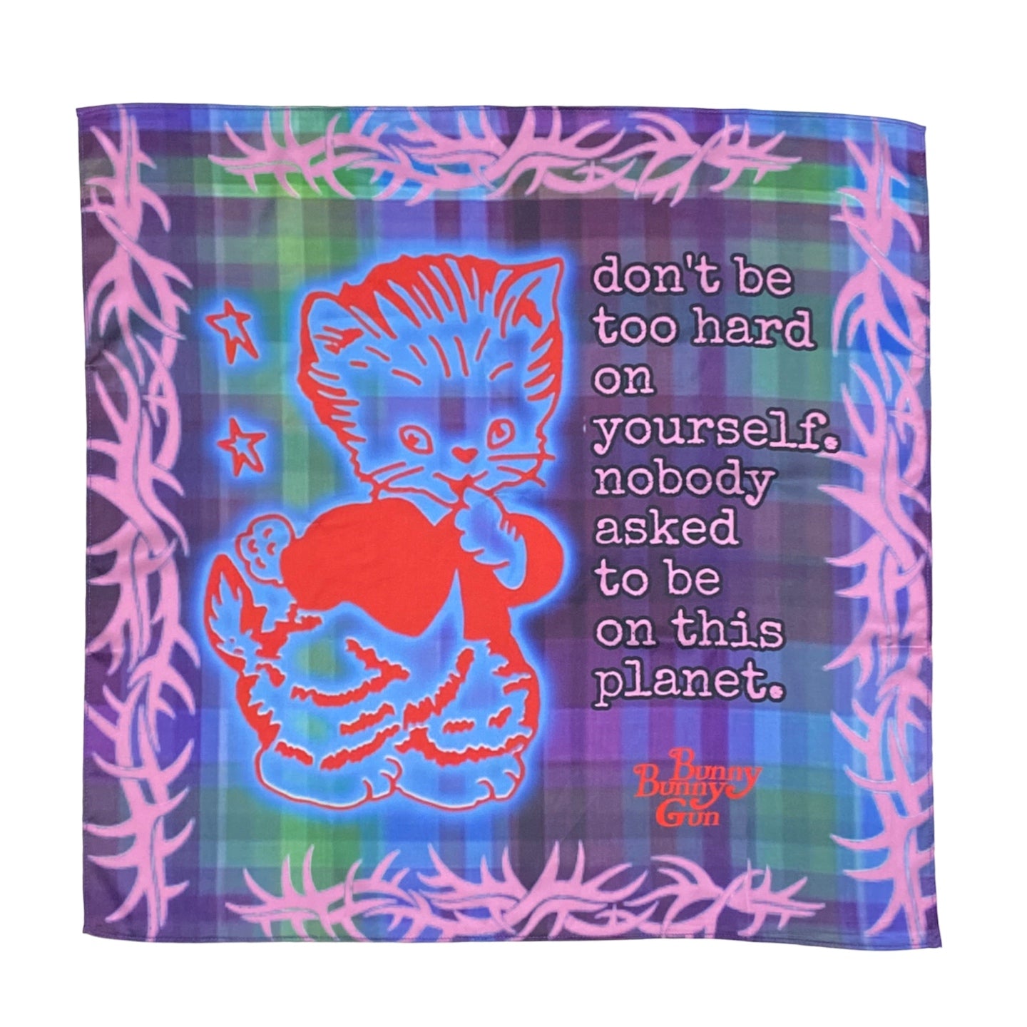 Harajuku Printed Scarf Purple Polyester Multifunctional - BunnyBunnyGun by Land Decora