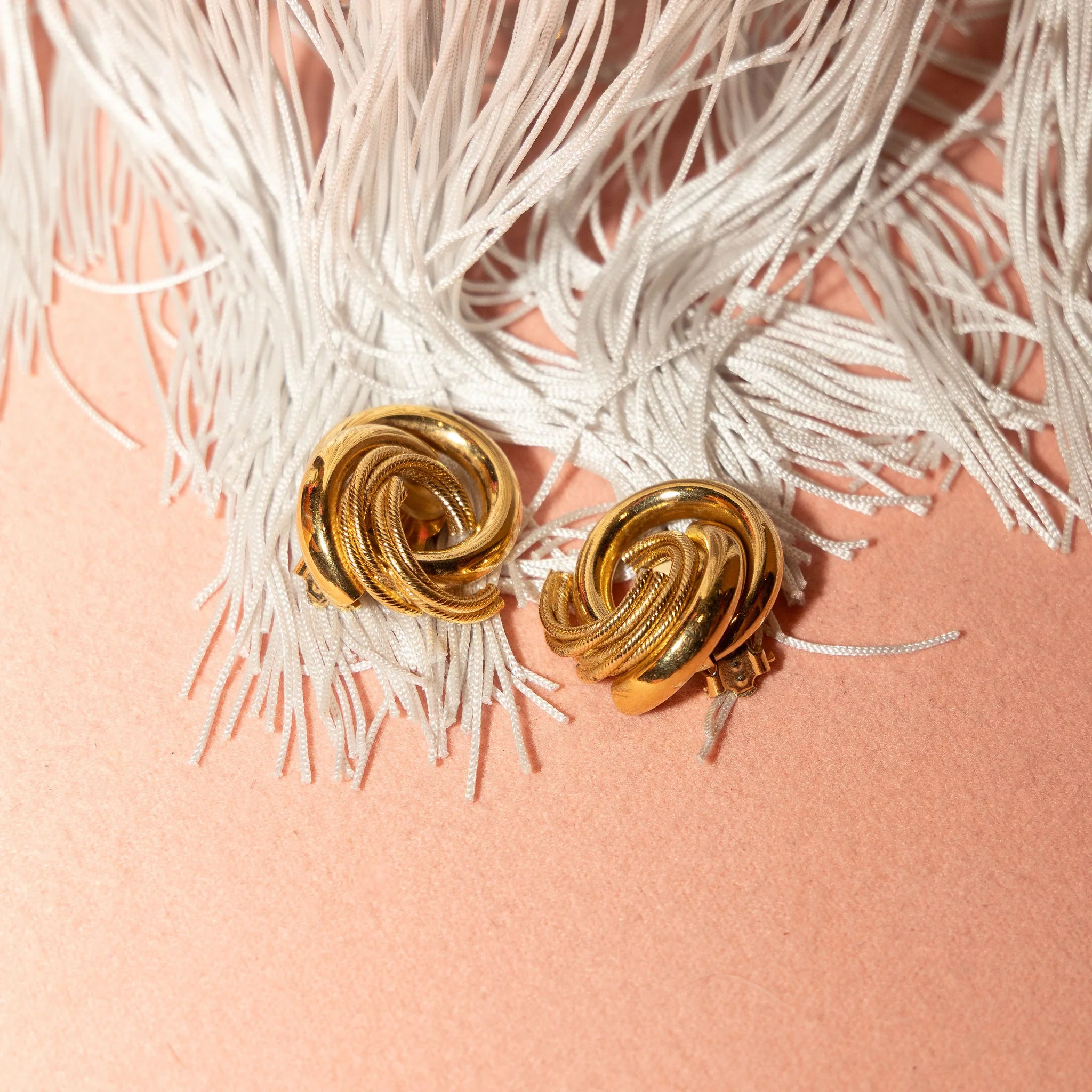 Givenchy Vintage Textured Loop Earrings by The Vintage New Yorker