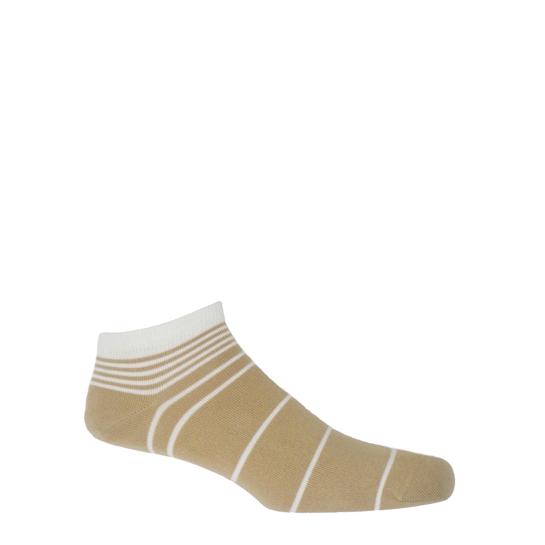 Retro Stripe Men's Trainer Socks - Cream by Peper Harow