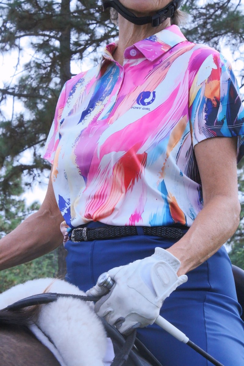 Painted Pony Short Sleeve Polo by Putter Girl