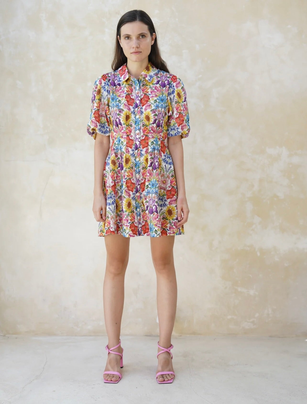 Marta Mini Dress in Floral Muse Print by Sierra Deene