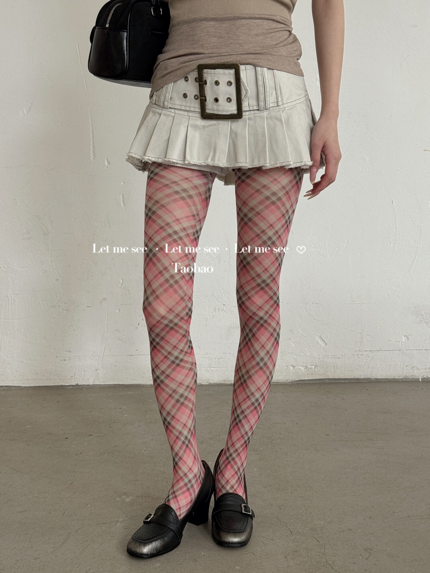 Harajuku Plaid Sheer Tights - LET ME SEE by Land Decora