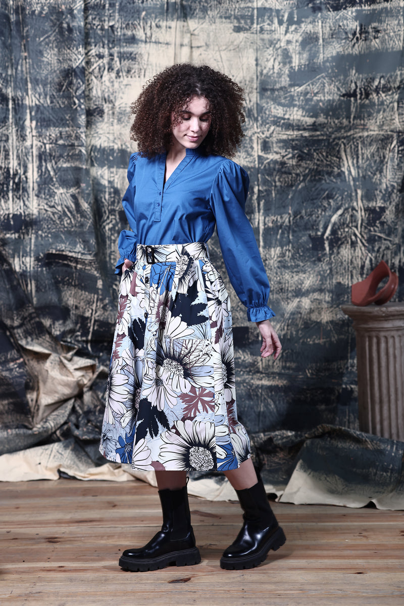 OUTLINE FLORALS KIRA SKIRT by Maude Vivante