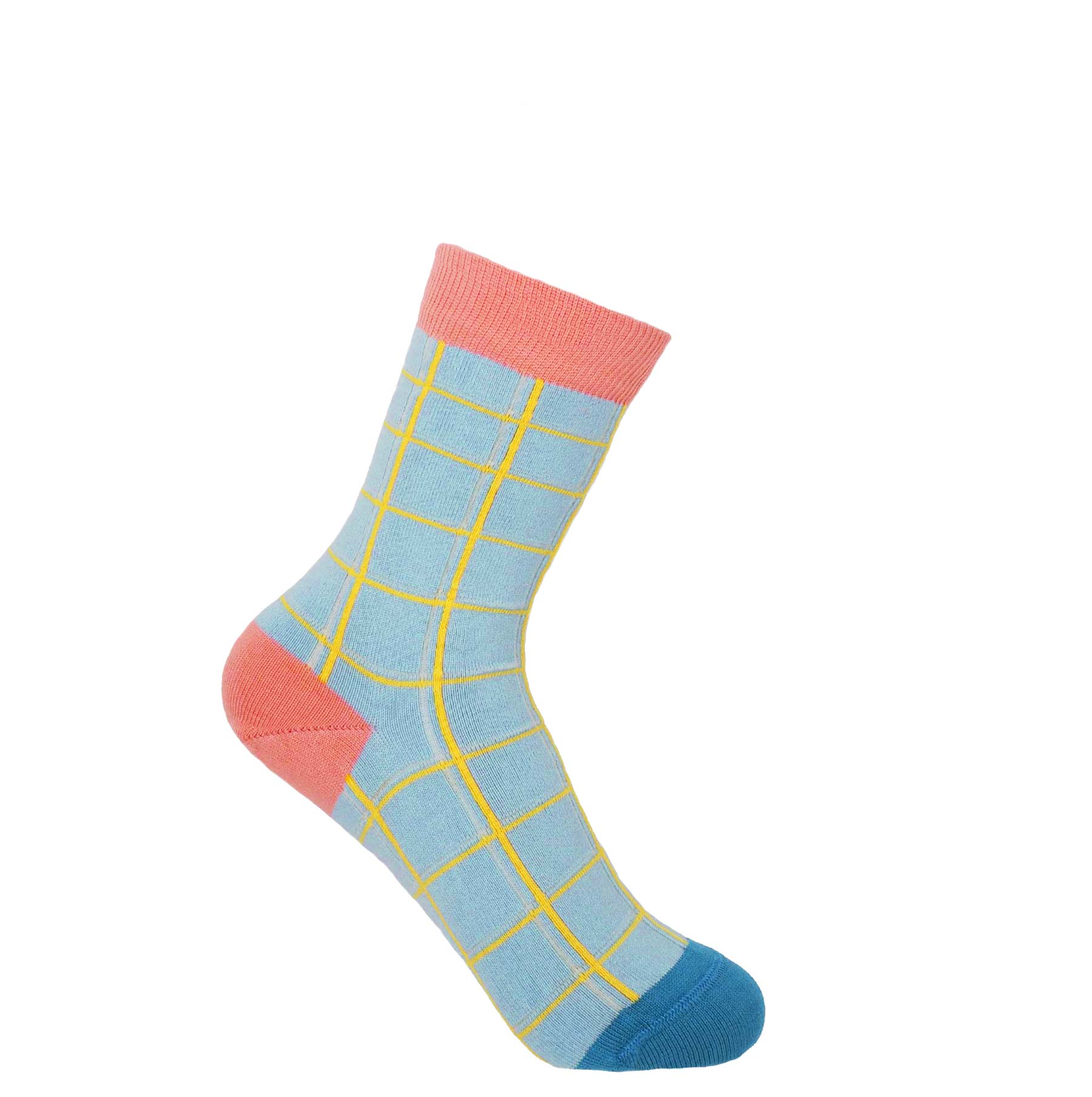 Grid Women's Socks - Blue by Peper Harow