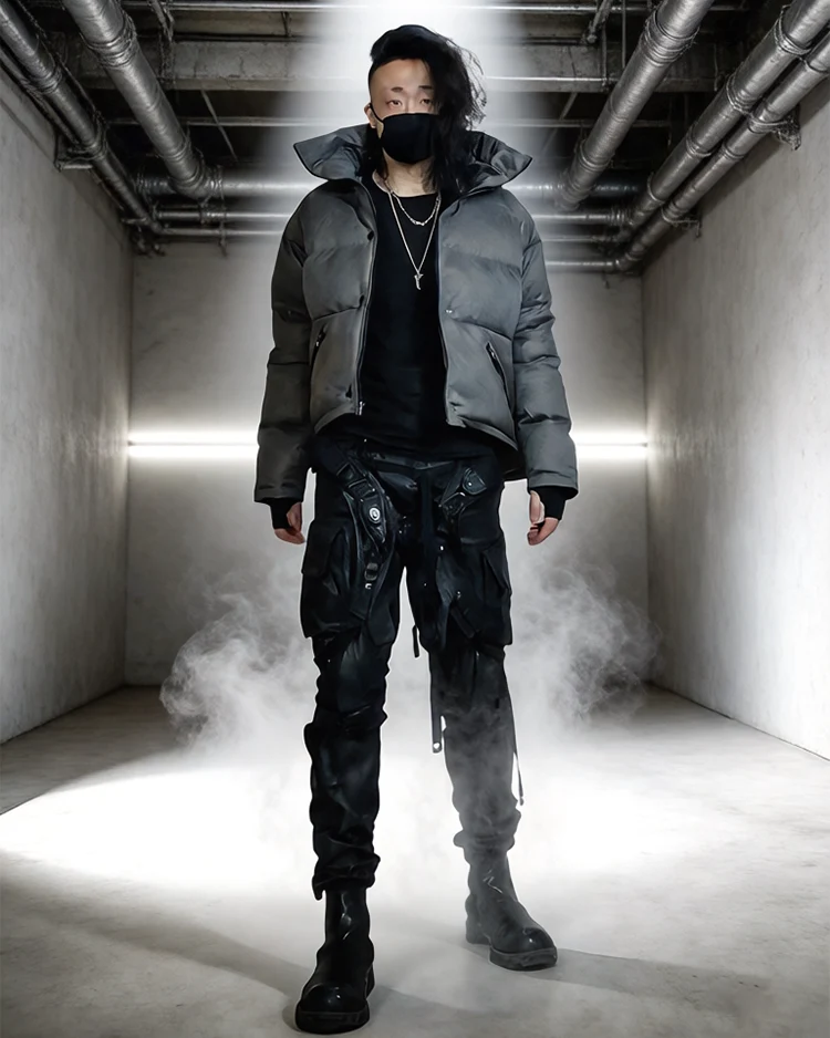 WOOL-EFFECT CROPPED DOWN PUFFER JACKET by OFFCULTURE