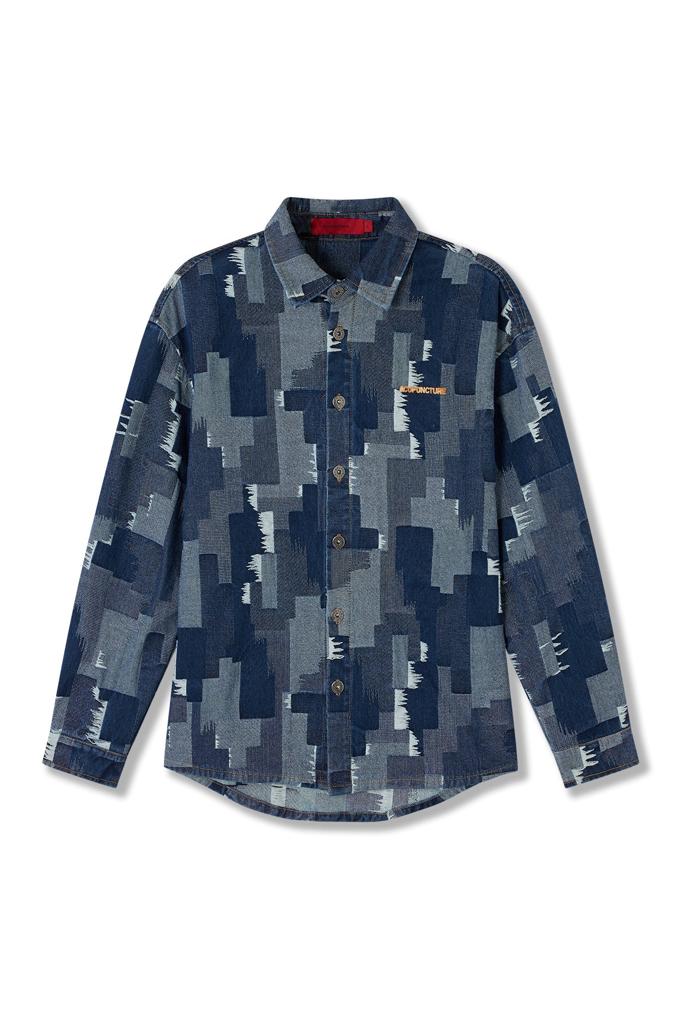 PATCH WORK SHACKET BLUE by Acupuncture1993