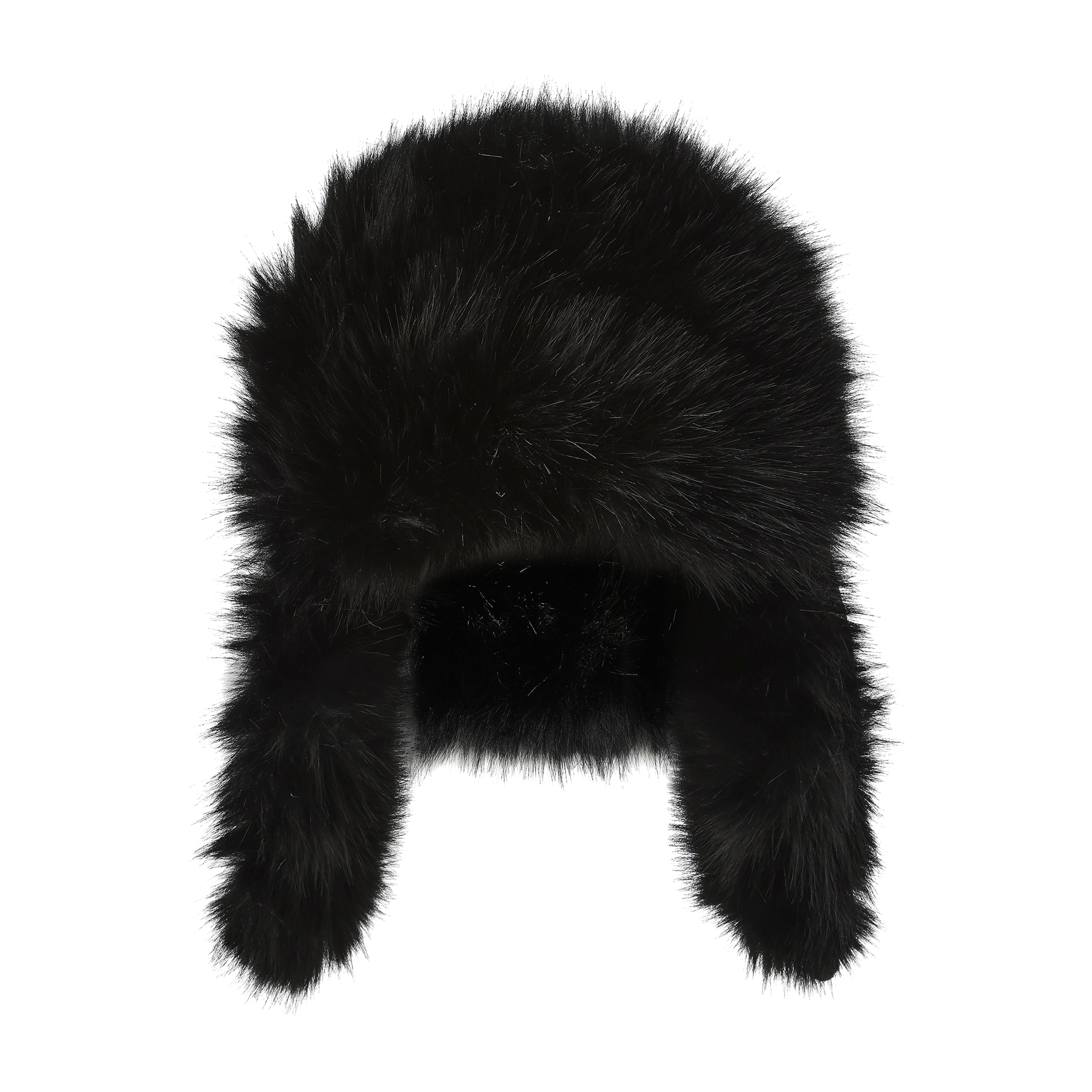 Lei Reversible Fur Trapper Hat Silver/Black by DAWANG