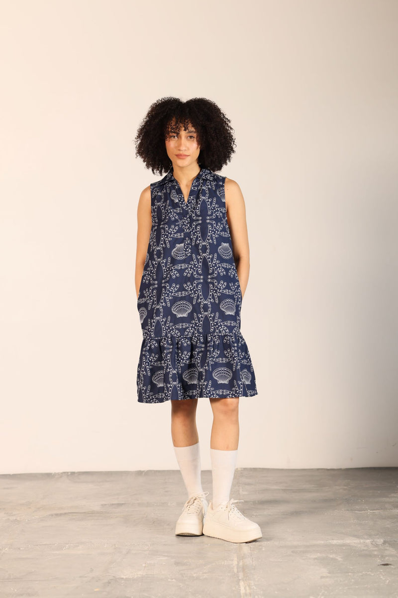 NAVY ALINA DRESS