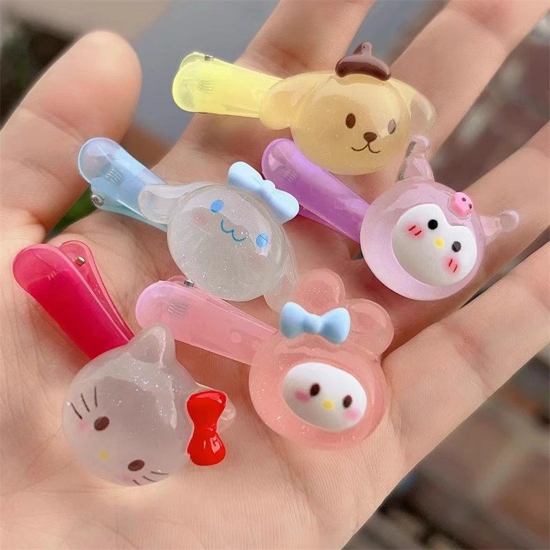 Kawaii Sanrio Hair Clips Set - Cute Accessories by Land Decora