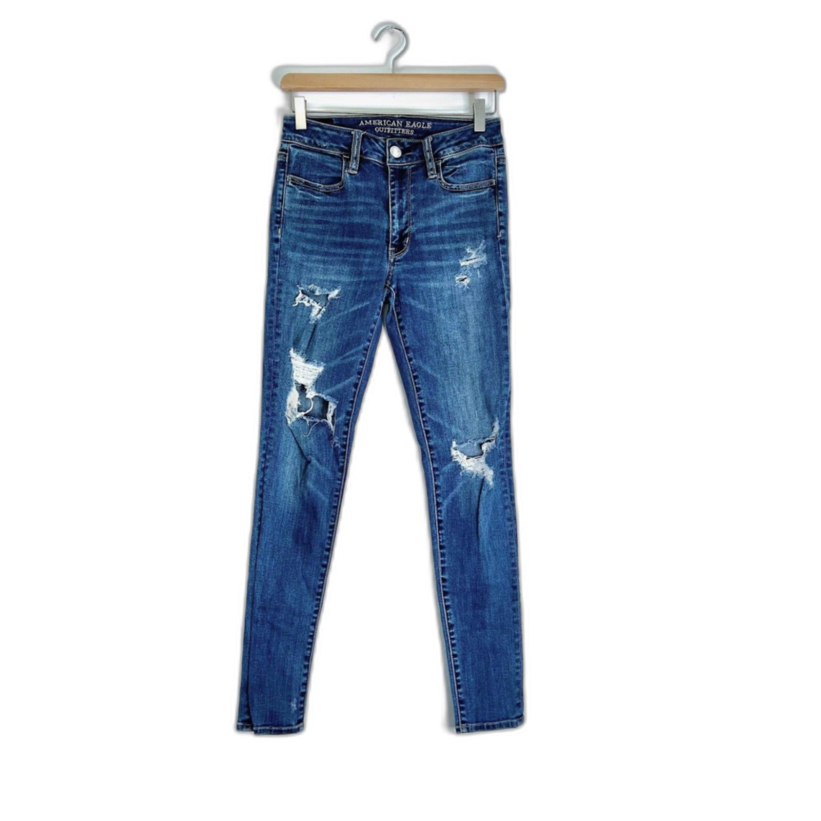 American Eagle Outfitters Distressed Skinny Jean Women's Size 6 8 by Hot Girl Secondhand