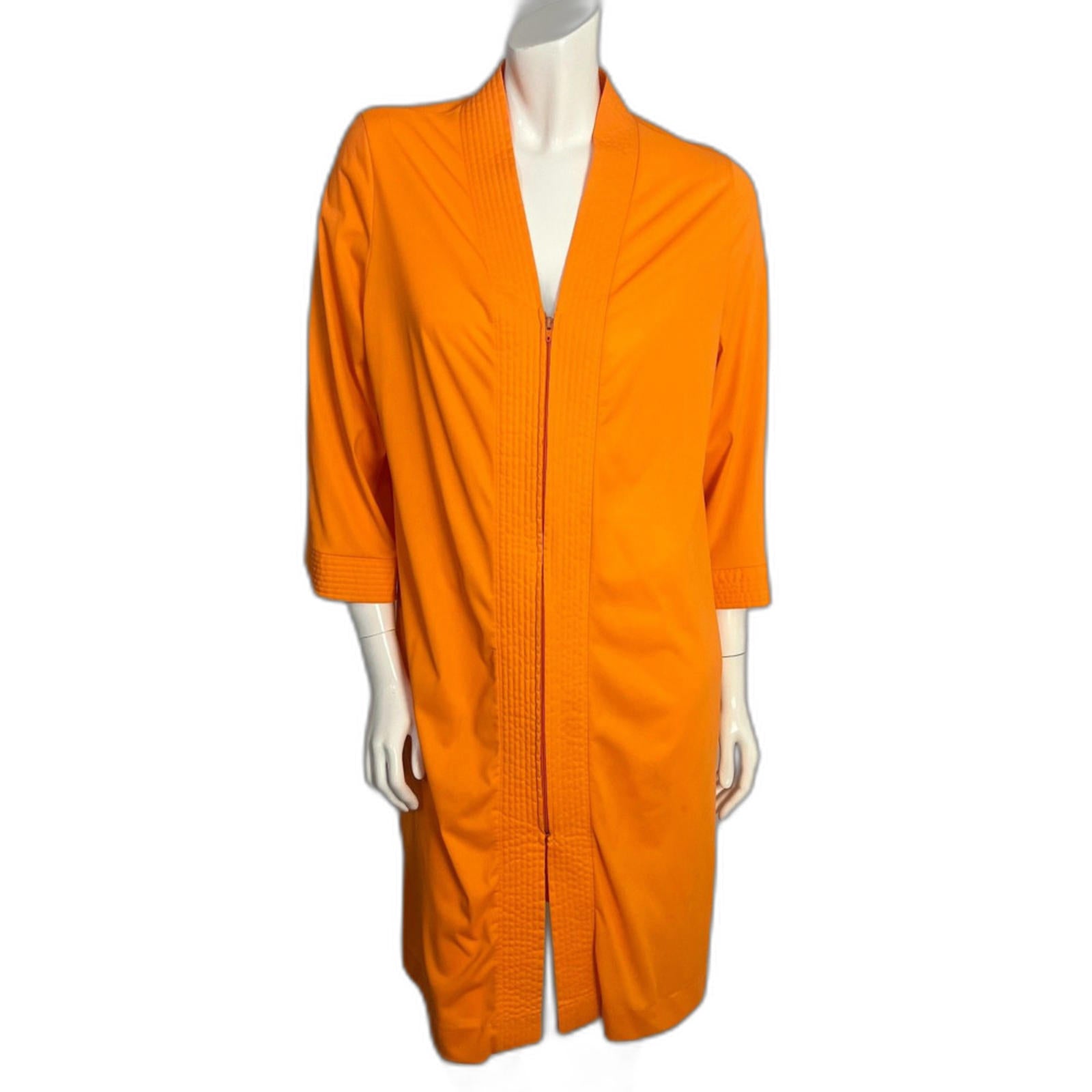 Vintage 1970s Loungewear by Gossard Orange Zip Up Nightgown Mod MCM Si by Hot Girl Secondhand