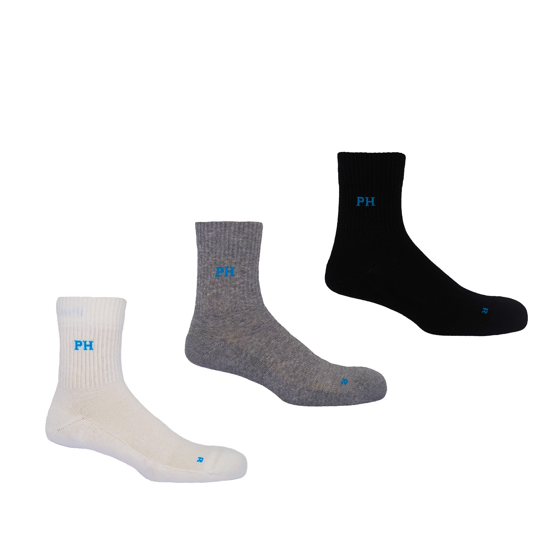 3 Pack Essential Quarter Men's Sport Socks - Mixed by Peper Harow