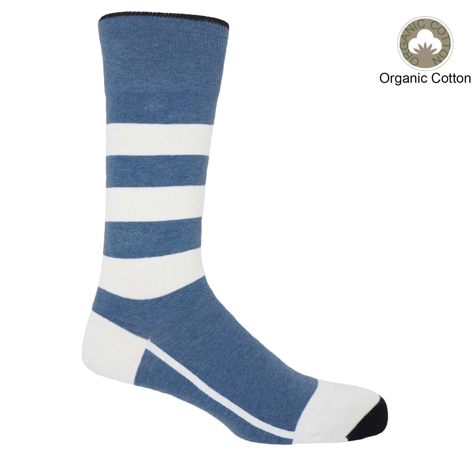 Equilibrium Organic Men's Socks - Blue by Peper Harow