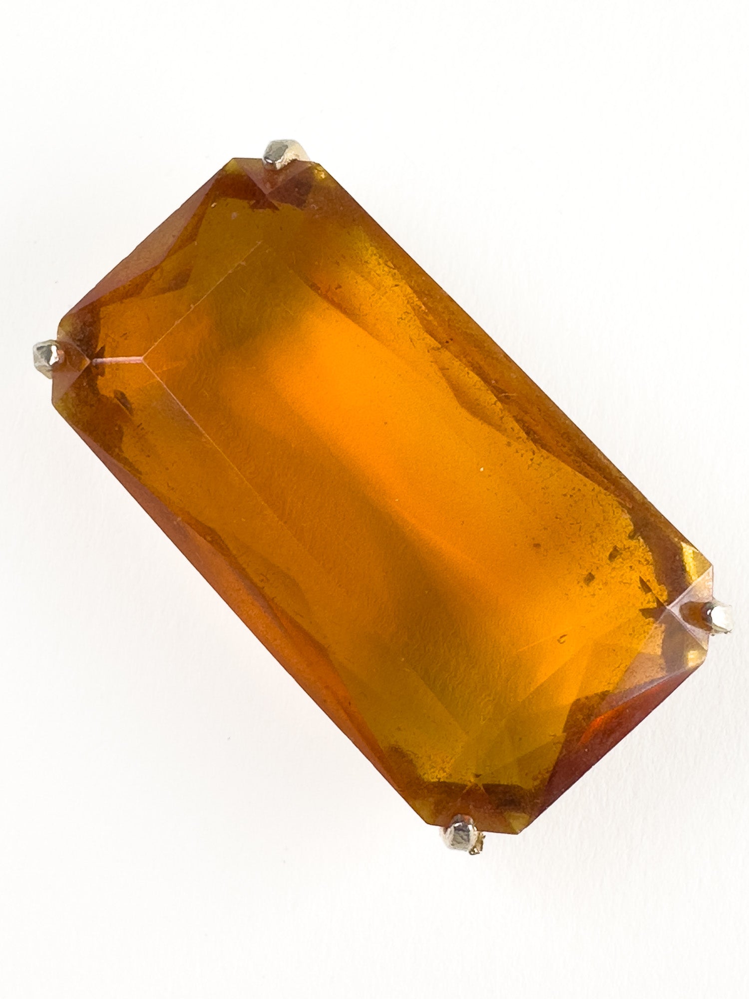 Vintage 50's Amber Glass Geometric Brooch by Northern Grip