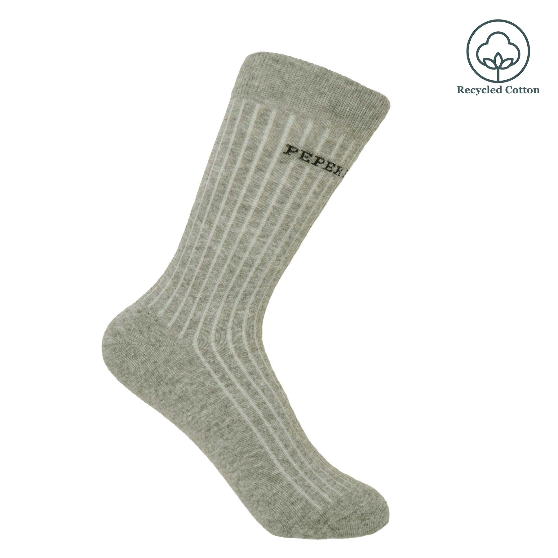 Recycled Ribbed Women's Socks - Grey by Peper Harow