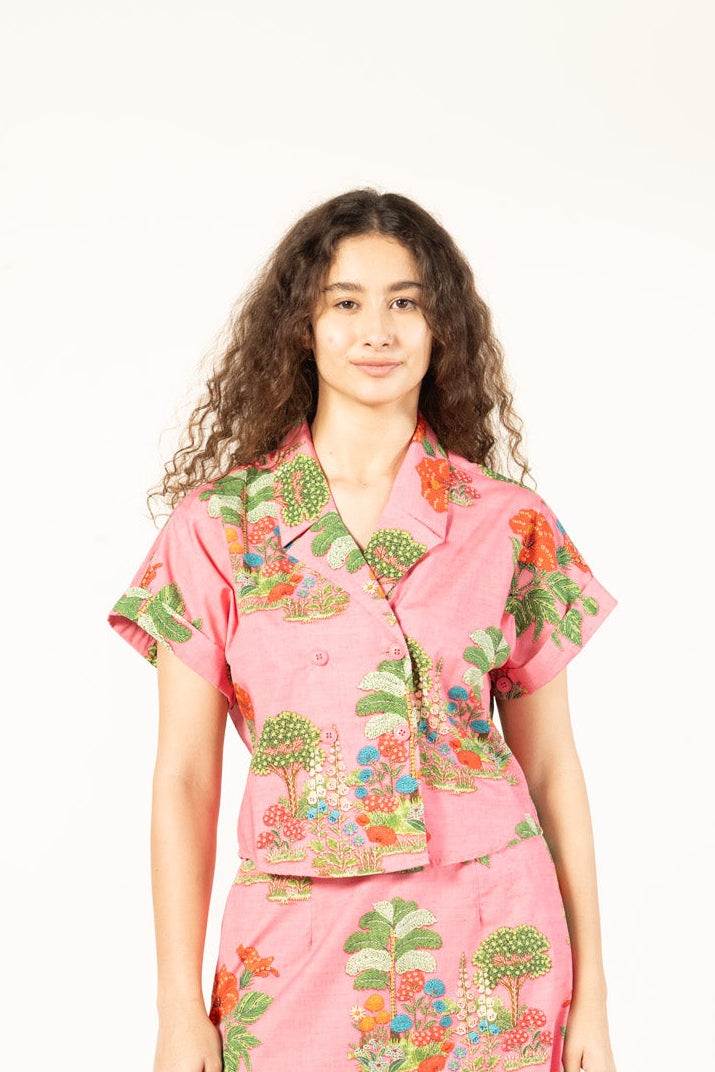 PINK ISLES ZIA TOP by Maude Vivante