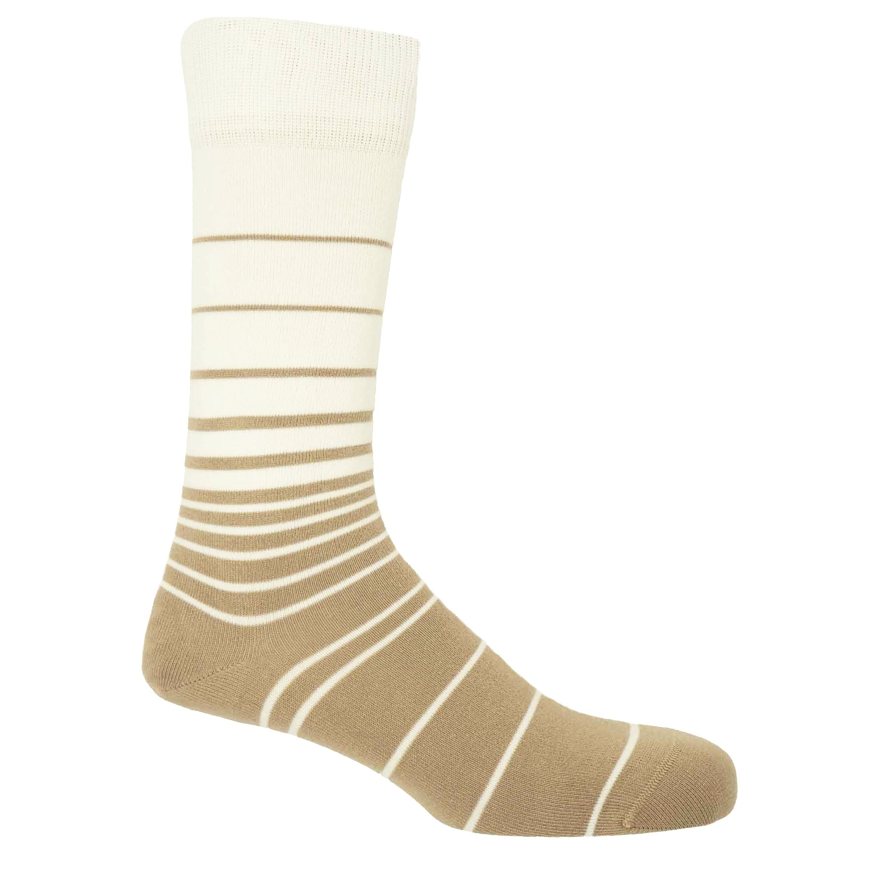 Retro Stripe Men's Socks - Cream by Peper Harow