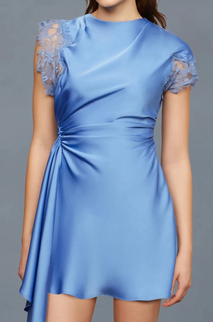 Amur Zina Ruched Mini Dress by Sierra Deene