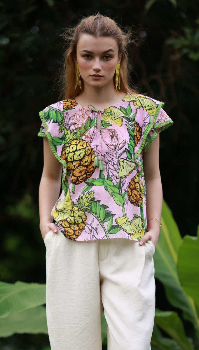 PINEAPPLES EVA Top by Maude Vivante