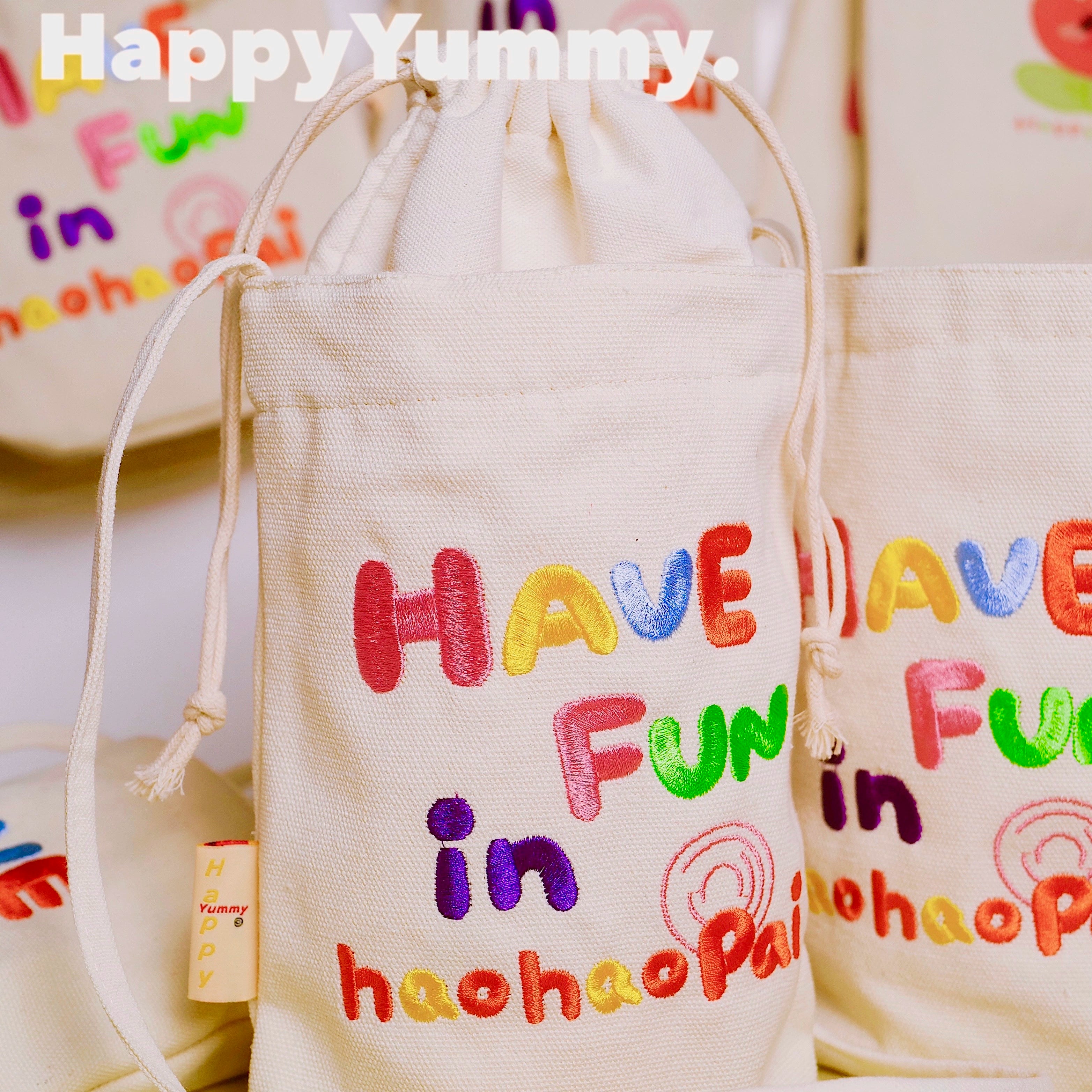 Harajuku Bag Colorful Embroidered Camping Drawstring Bag – HappyYummy by Land Decora