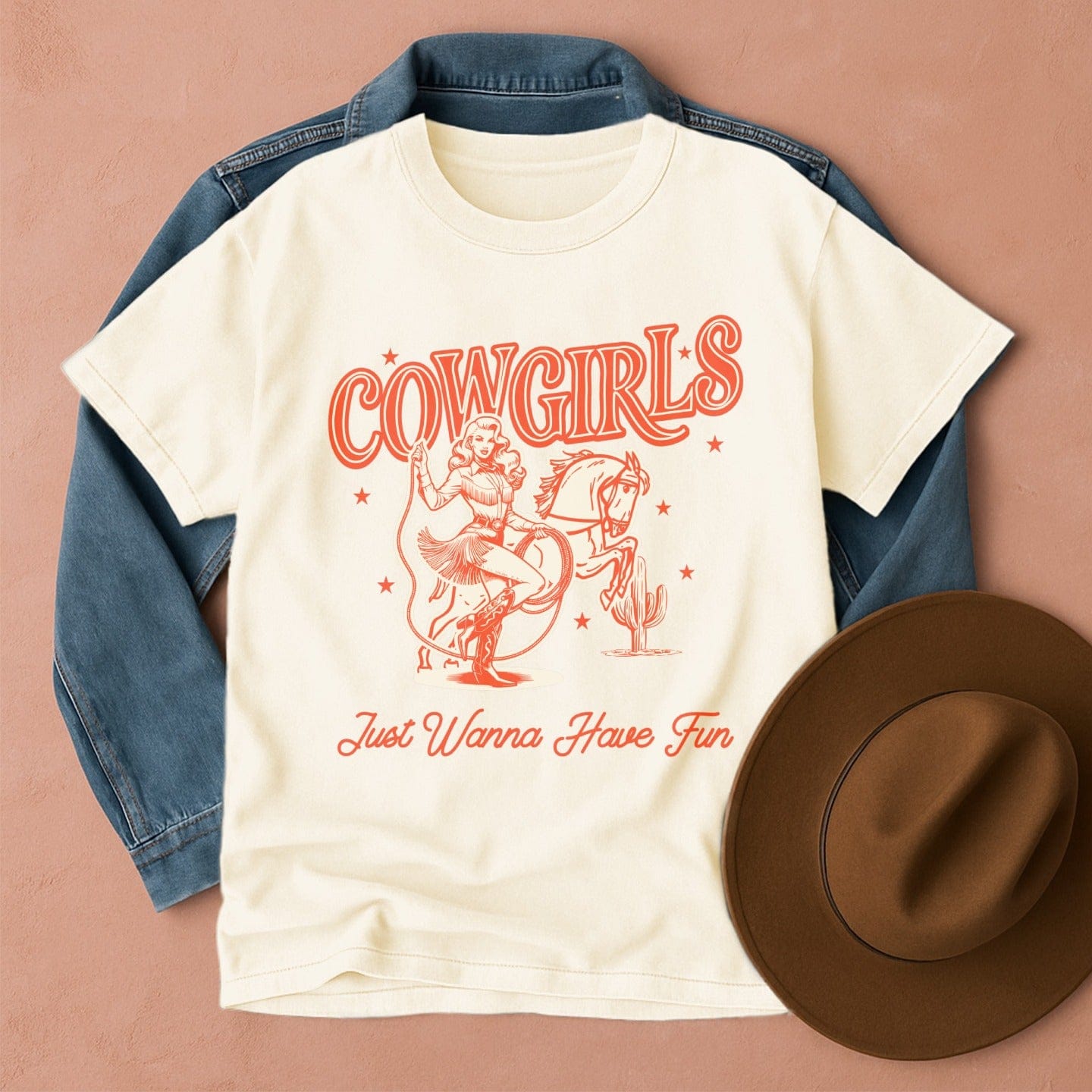 Cowgirls Just Wanna Have Fun T-Shirt by DILLO Outfitters