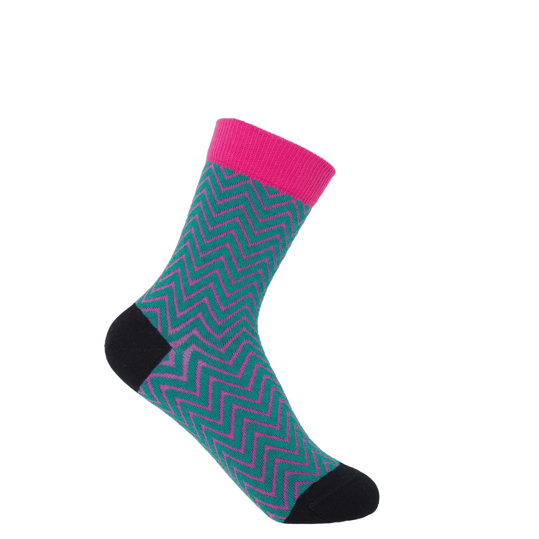Zigzag Women's Socks - Teal by Peper Harow