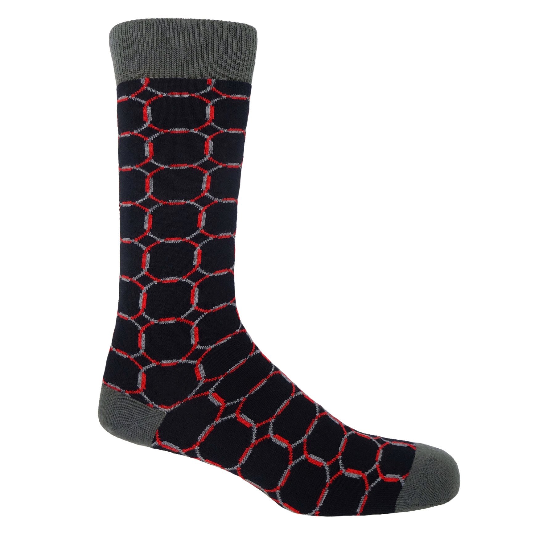 Linked Men's Socks - Black by Peper Harow