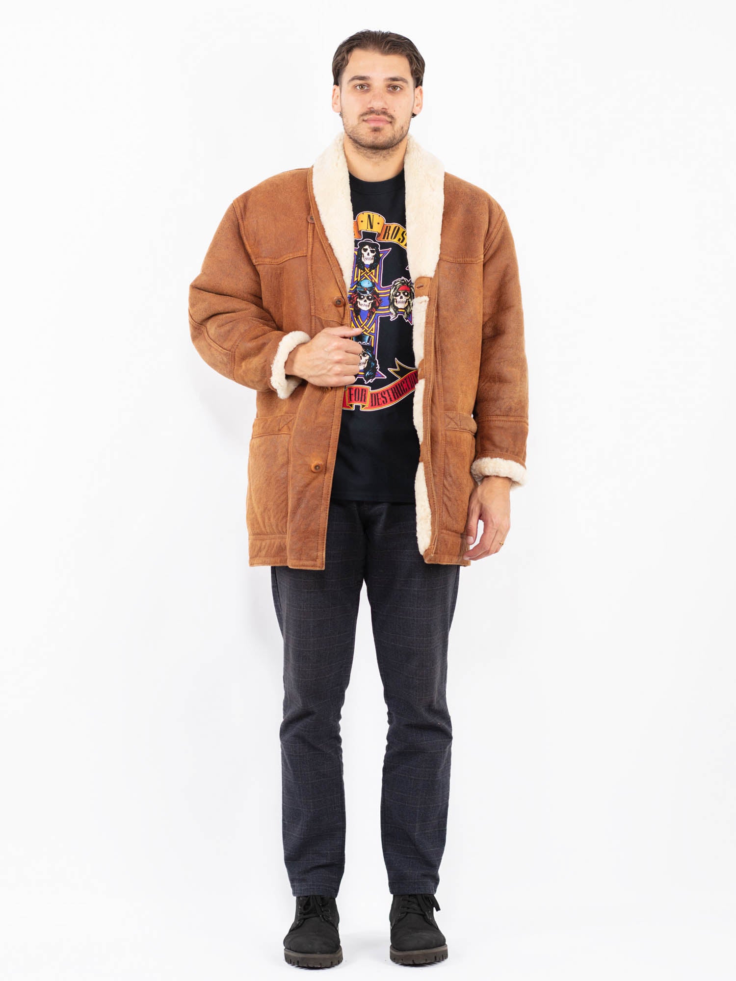 Vintage 80's Men Sheepskin in Brown by Northern Grip