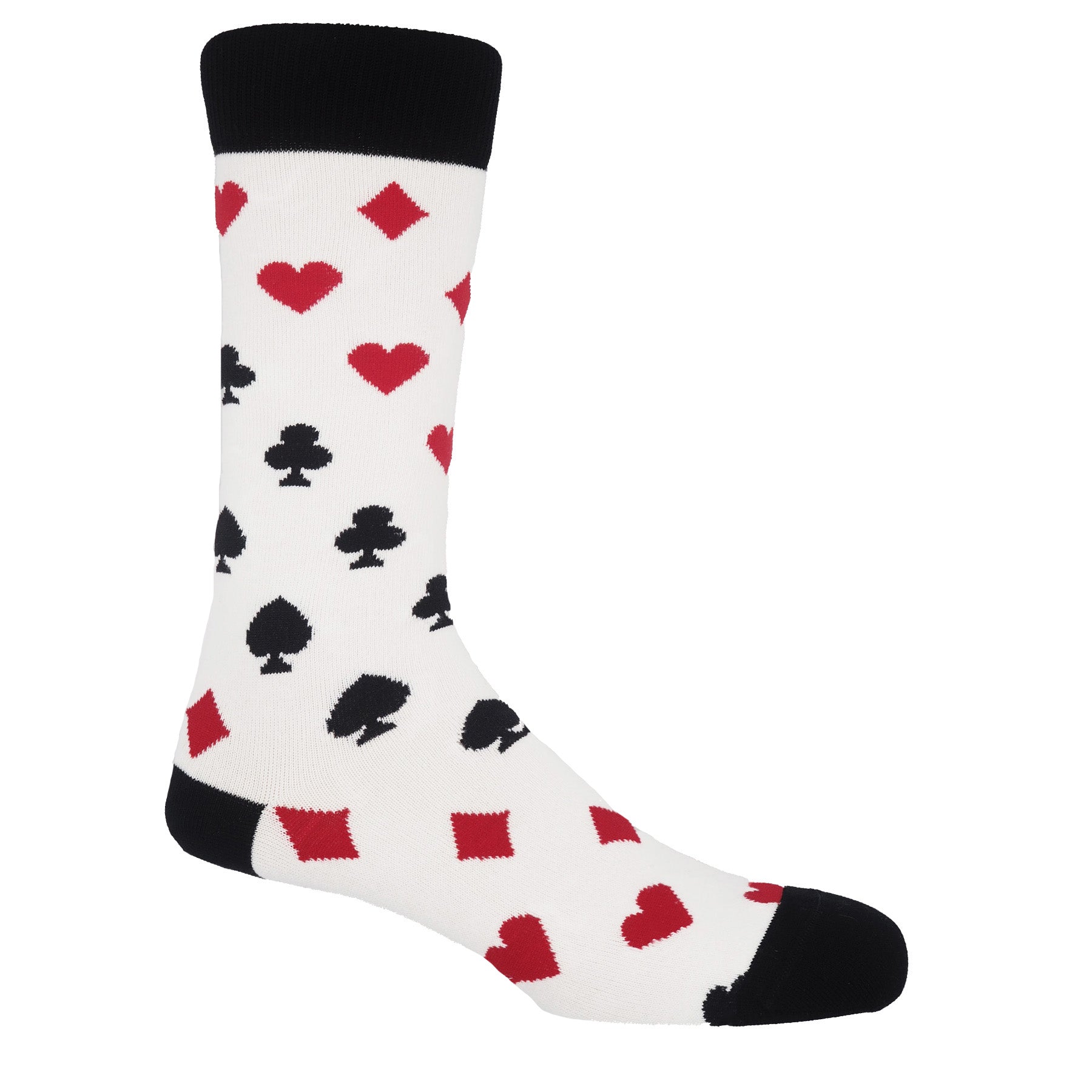 Royal Flush Men's Socks - White by Peper Harow