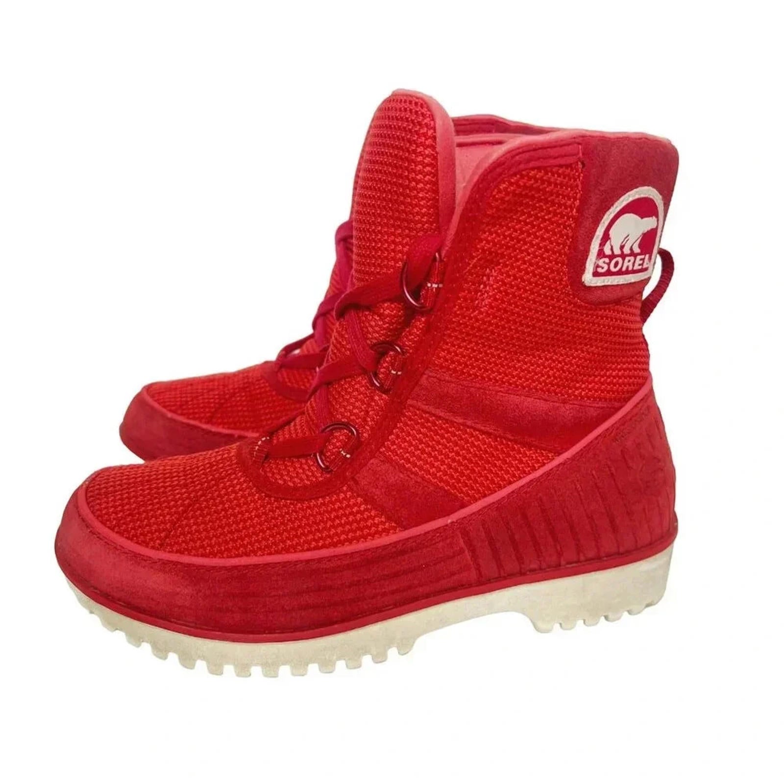 Sorel Tivoli II Red Waterproof Suede Sneaker Boots Womens Size 6 by Hot Girl Secondhand