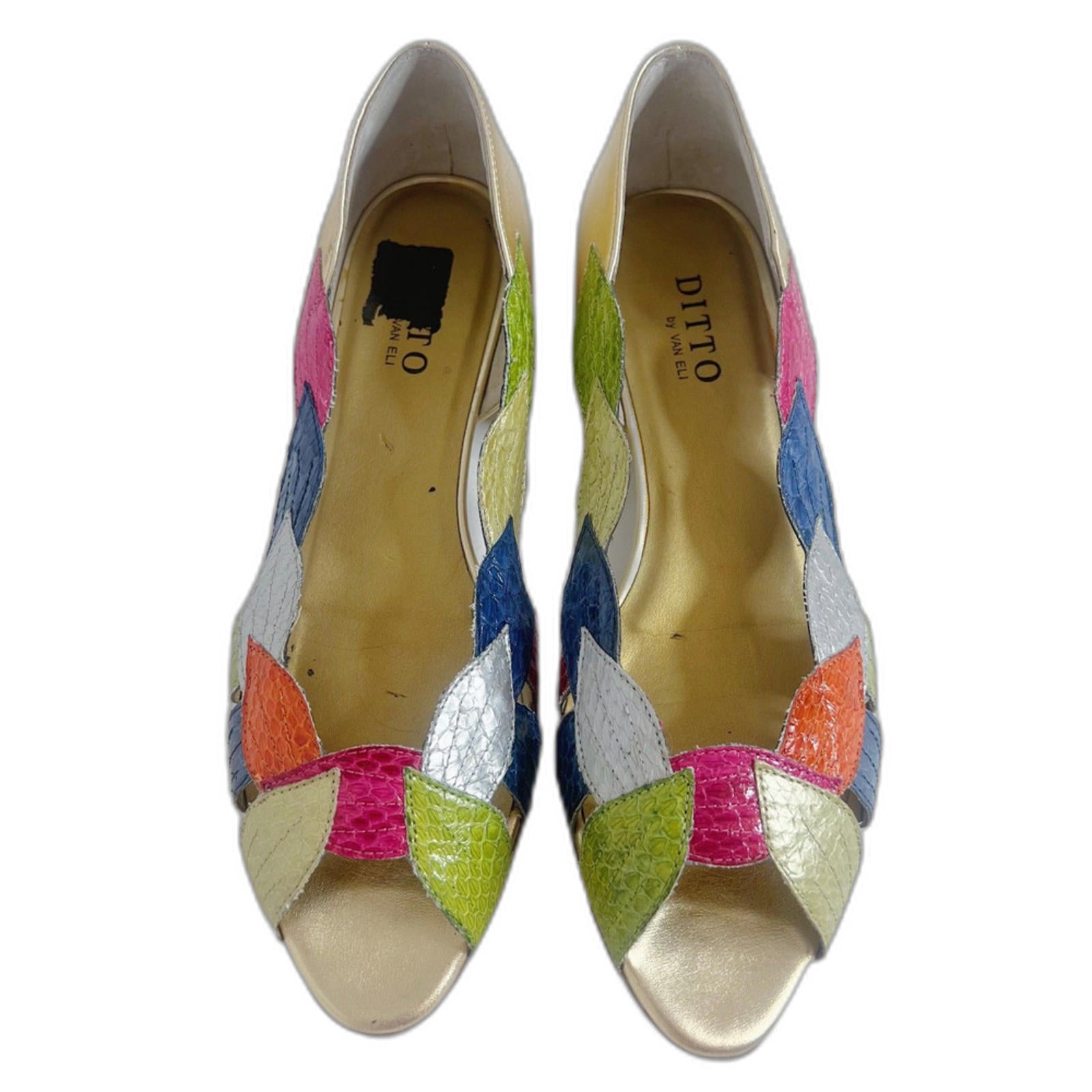 y2k Vintage Ditto by Van Eli Colorful Multicolored Flats Ibiza Vacatio by Hot Girl Secondhand