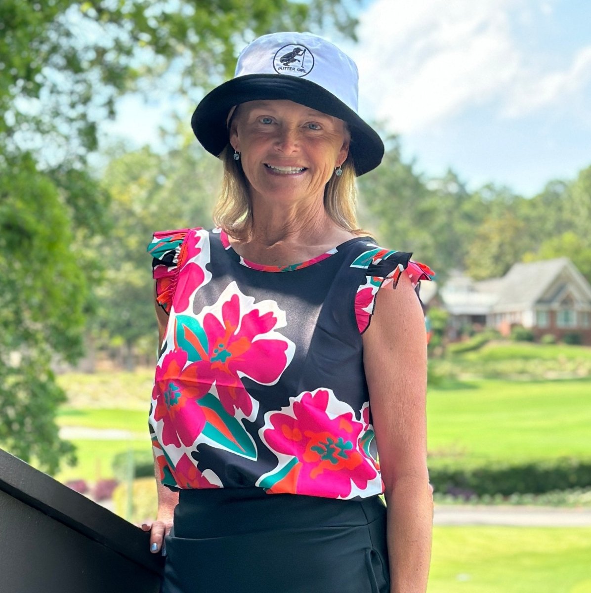 Ruffle Crew Neck Polo by Putter Girl