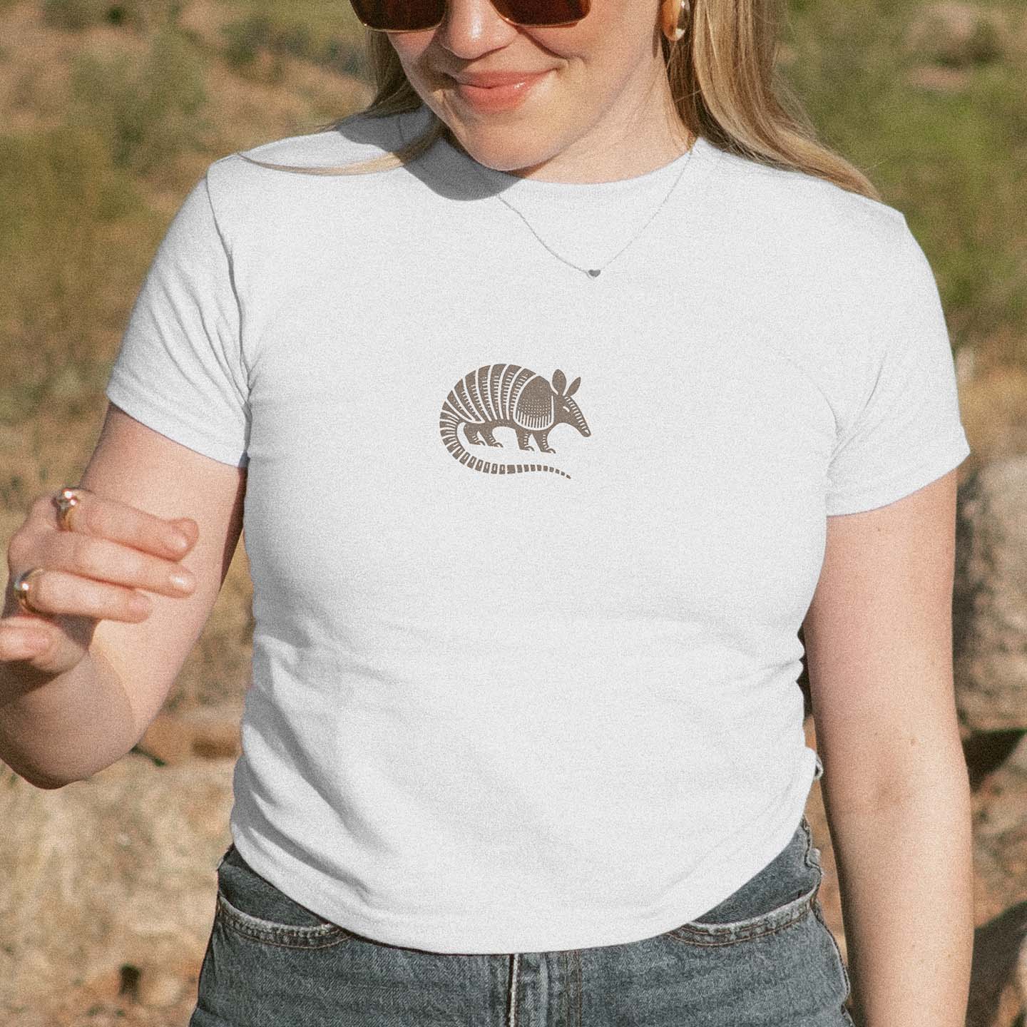 Armadillo Y2K Baby Tee by DILLO Outfitters