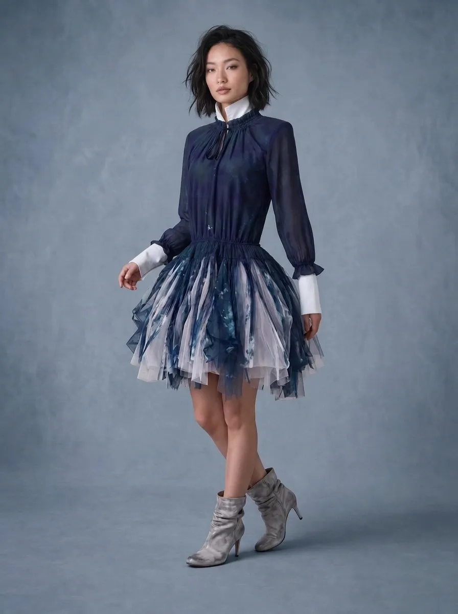Tie-Dye Chiffon Tiered Dress | Shore Darling by Shore Darling Co.