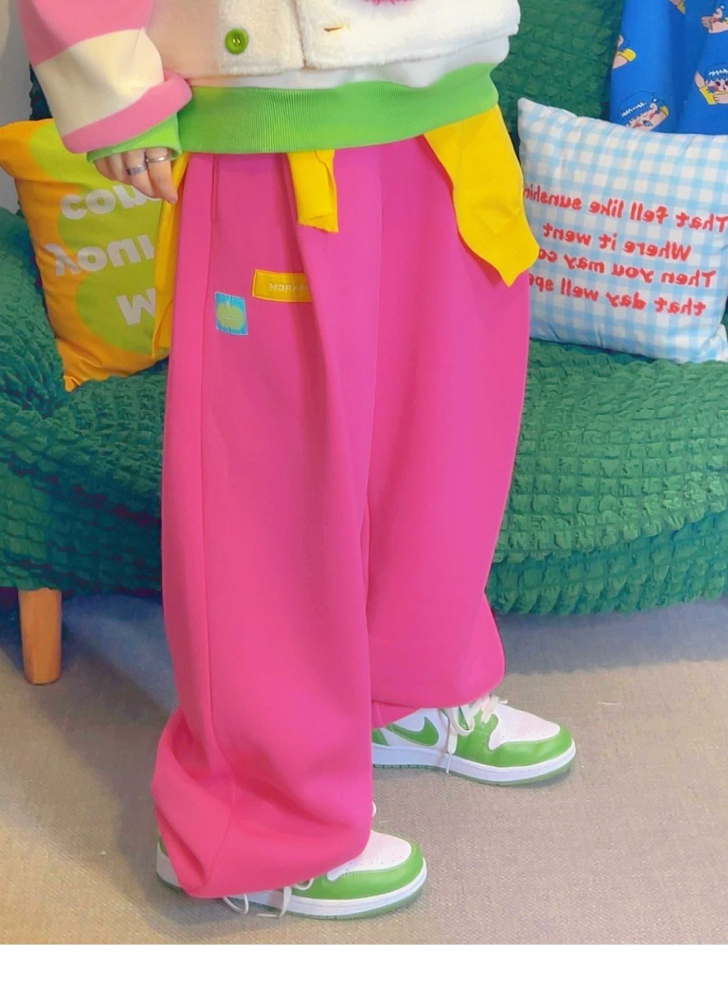 Decora Kei Hot Pink Sweatpants - KURIOSITAET by Land Decora