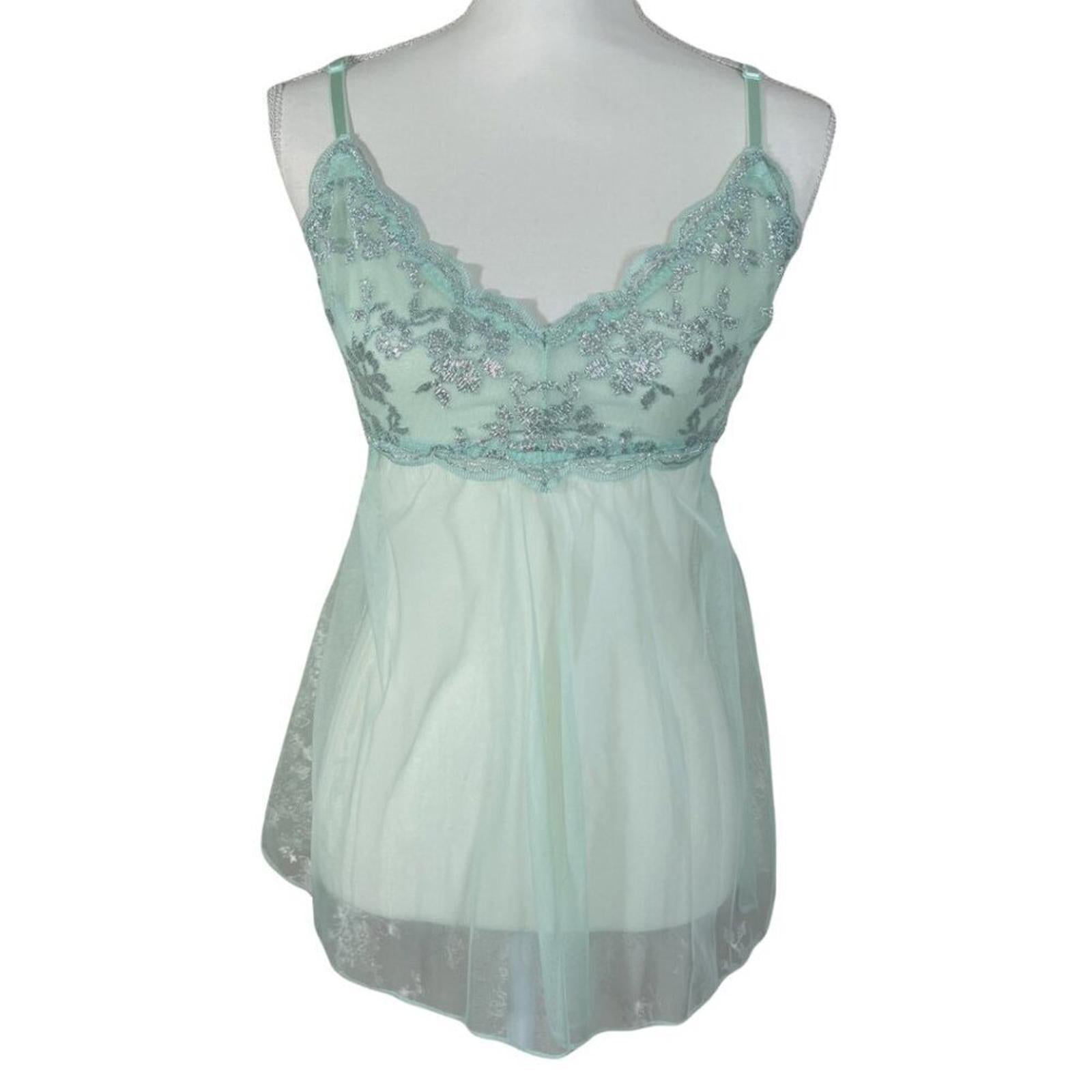 Victoria's Secret Sea Foam Green Lace Babydoll Lingerie Women's Size S by Hot Girl Secondhand