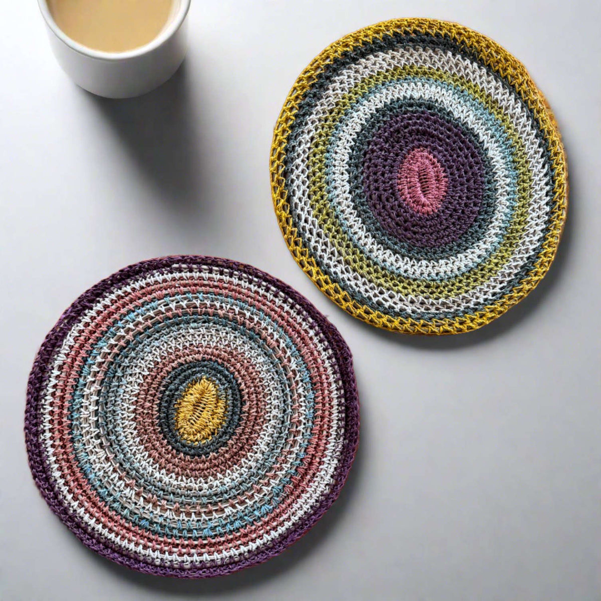 Handcrafted Chambira Palm Plate Coasters by Huaorani Tribe by ECUALAMA
