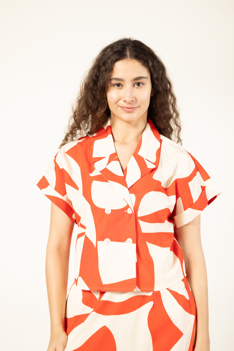 SCARLET SHARDS KYA TOP by Maude Vivante