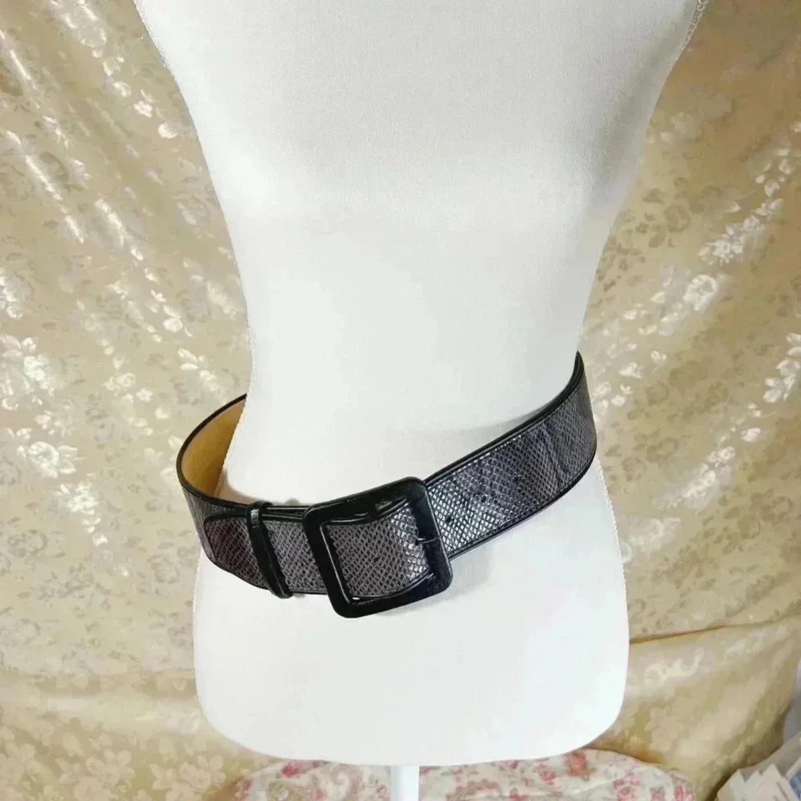 y2k Vintage Faux Snakeskin Chunky Waist Belt Boho Bohemian Layering by Hot Girl Secondhand