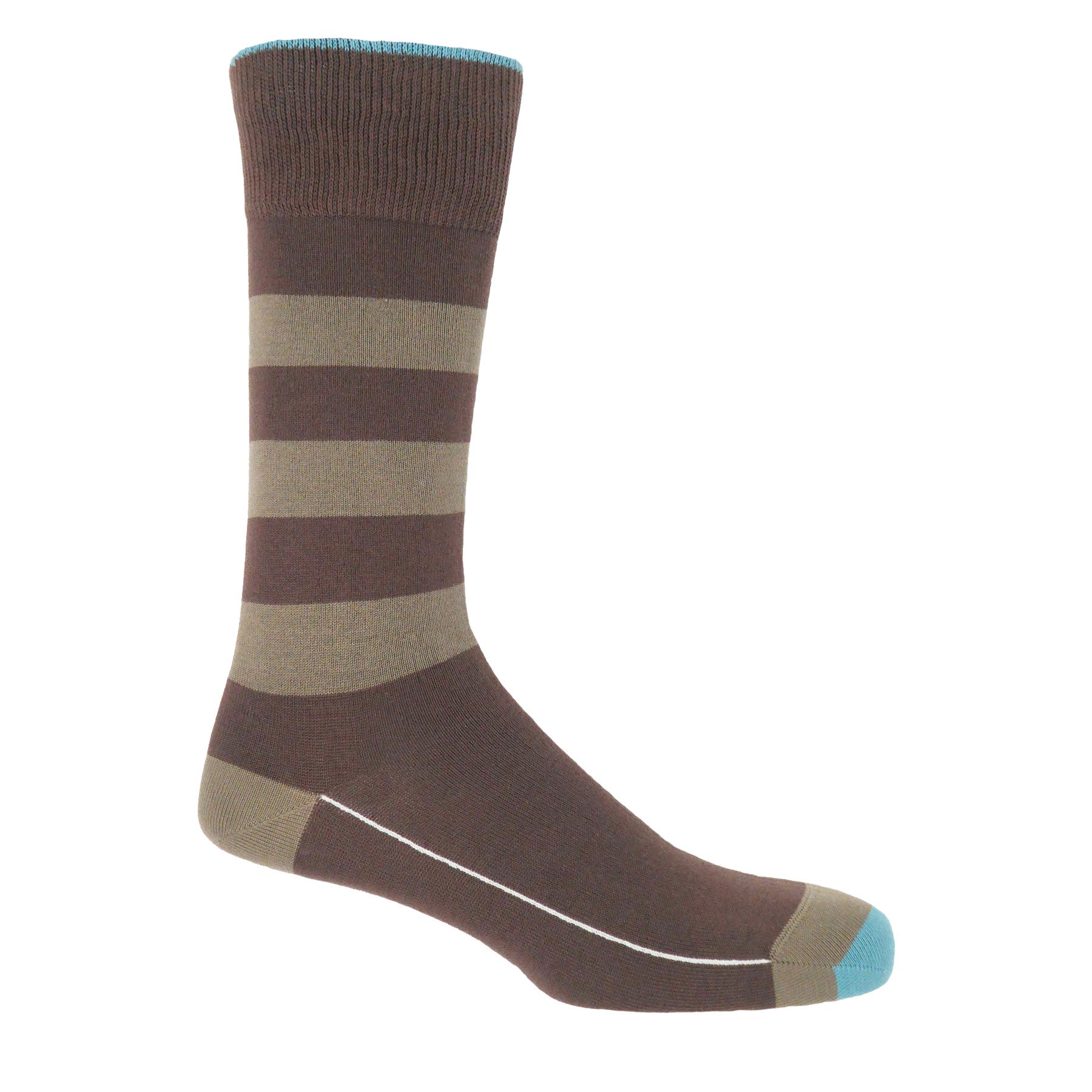 Ribbon Men's Socks - Chocolate by Peper Harow