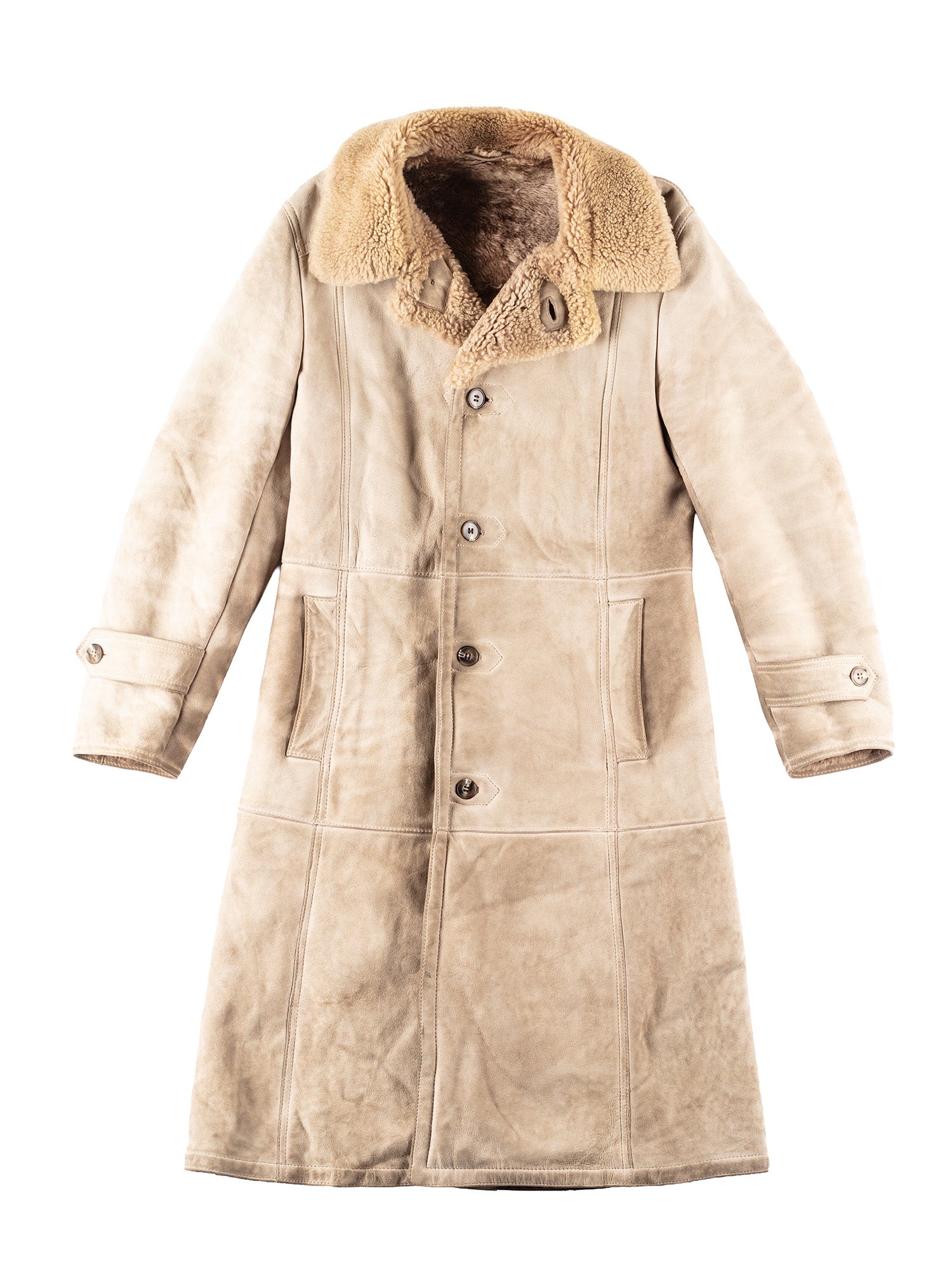Vintage 70's Women Penny Lane Sheepskin Coat in Beige by Northern Grip