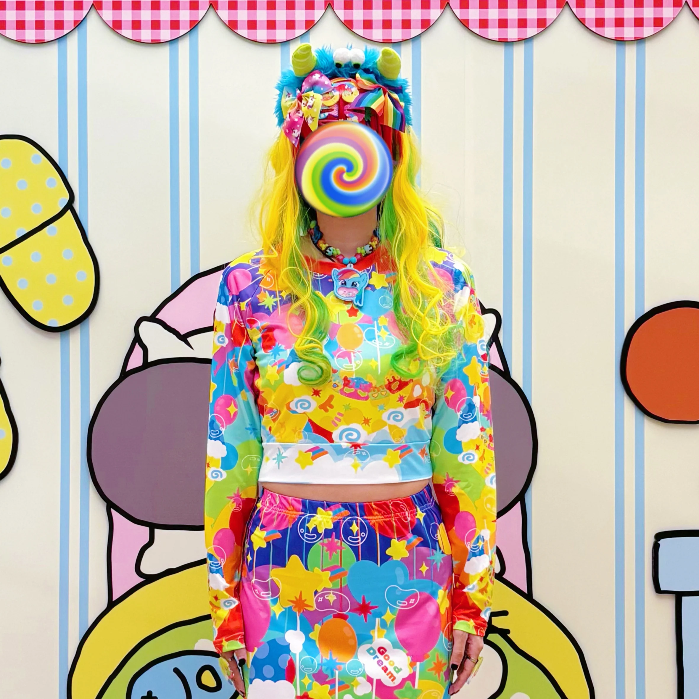 Decora Kei Rainbow Skirt Set - Rainbow Universe RUX by Land Decora